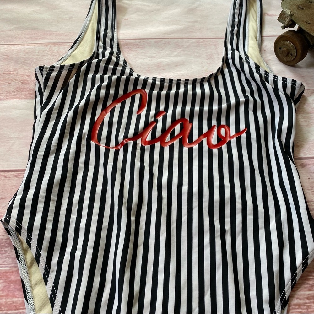 PRIVATE PARTY Black and White Striped One Piece - Picture 4 of 8